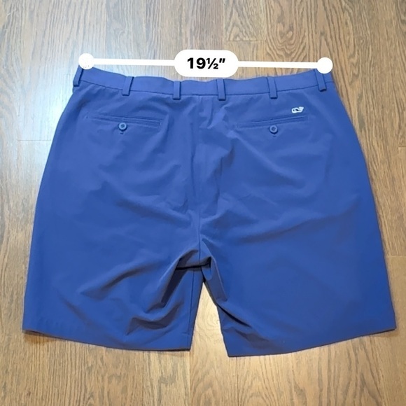 Vineyard Vines Performance Short Men 40 Blue Chino Breaker Golf Stretchy Hybrid - Picture 7 of 8